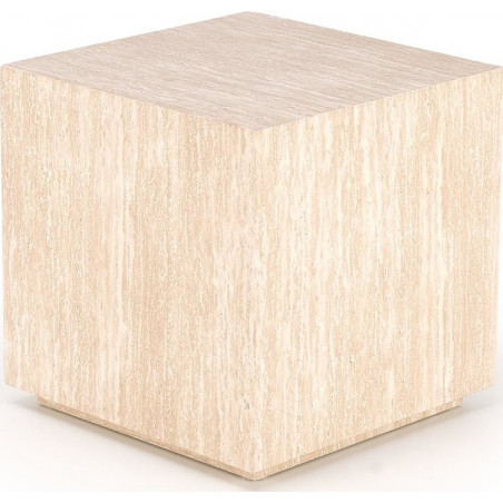 Stolik boczny kwadratowy Travertino 45x45cm trawertyn Halmar