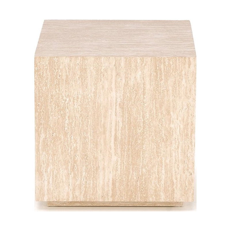 Stolik boczny kwadratowy Travertino 45x45cm trawertyn Halmar