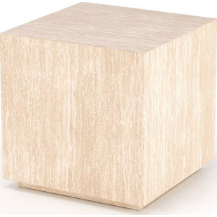 Stolik boczny kwadratowy Travertino 45x45cm trawertyn Halmar