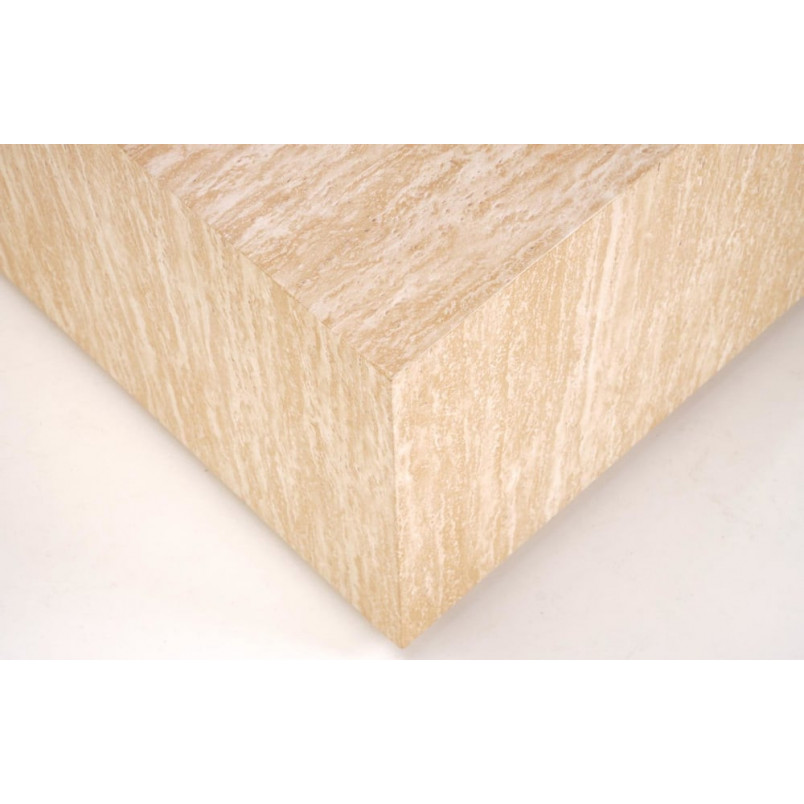 Stolik kwadratowy japandi Travertino 60x60cm trawertyn Halmar