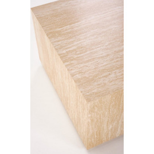 Stolik kwadratowy japandi Travertino 60x60cm trawertyn Halmar