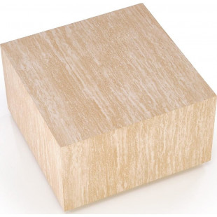 Stolik kwadratowy japandi Travertino 60x60cm trawertyn Halmar