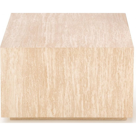 Stolik kwadratowy japandi Travertino 60x60cm trawertyn Halmar