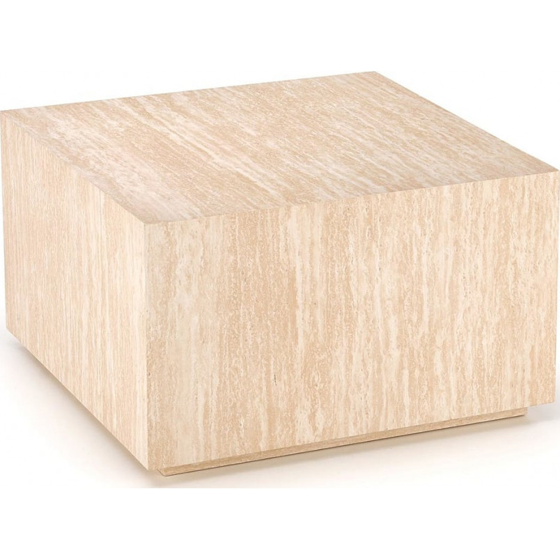 Stolik kwadratowy japandi Travertino 60x60cm trawertyn Halmar