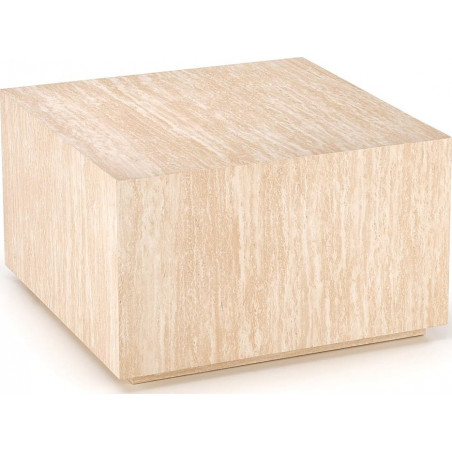 Stolik kwadratowy japandi Travertino 60x60cm trawertyn Halmar