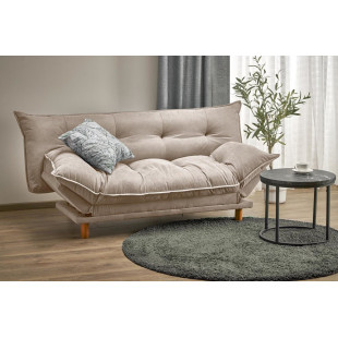 Sofa tapicerowana rozkładana Pillow 190cm beżowa Halmar