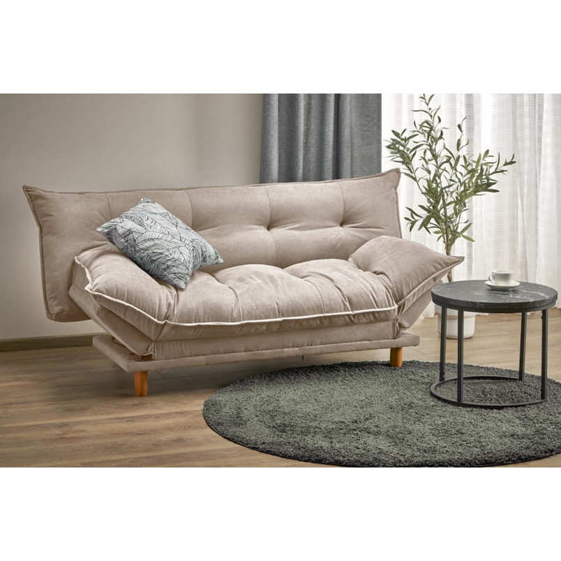 Sofa tapicerowana rozkładana Pillow 190cm beżowa Halmar