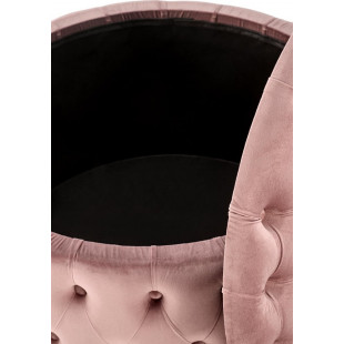 Pufa pikowana ze schowkiem Nunez 70cm różowa Halmar