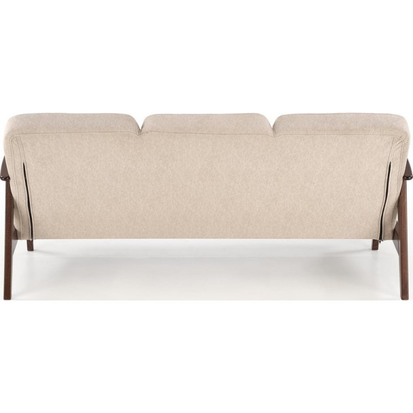 Sofa 3 osobowa prl / vintage Milano 175cm orzech / beż Castel 15 Halmar