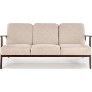 Sofa 3 osobowa prl / vintage Milano 175cm orzech / beż Castel 15 Halmar