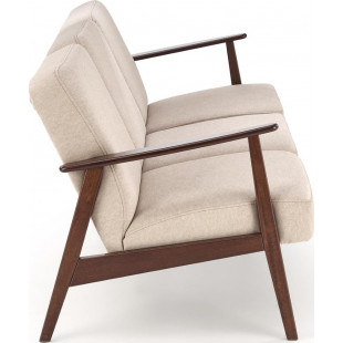 Sofa 3 osobowa prl / vintage Milano 175cm orzech / beż Castel 15 Halmar