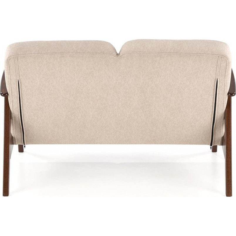 Sofa 2 osobowa prl / vintage Milano 120cm orzech / beż Castel 15 Halmar