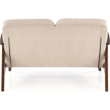 Sofa 2 osobowa prl / vintage Milano 120cm orzech / beż Castel 15 Halmar
