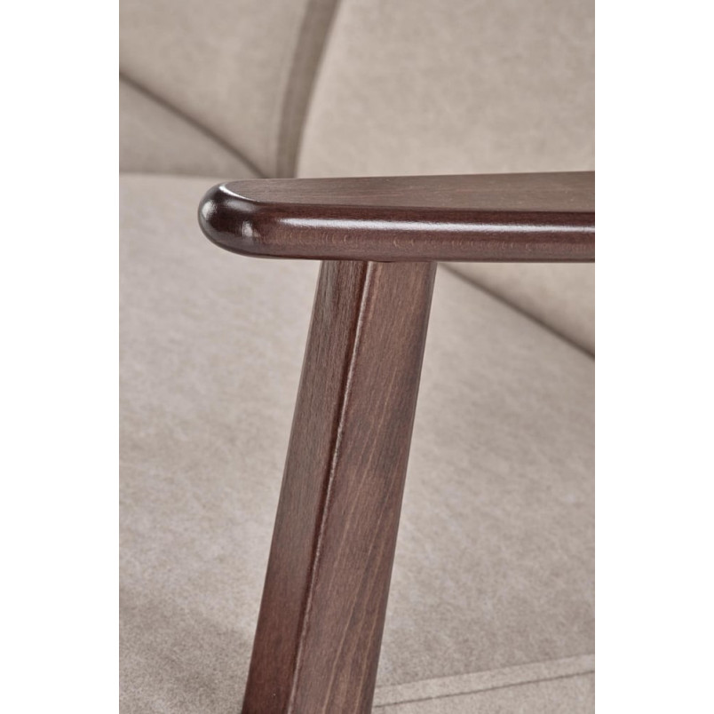 Sofa 2 osobowa prl / vintage Milano 120cm orzech / beż Castel 15 Halmar