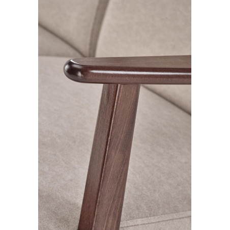 Sofa 2 osobowa prl / vintage Milano 120cm orzech / beż Castel 15 Halmar