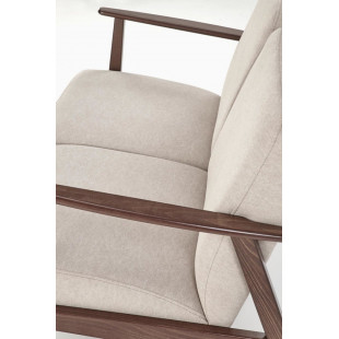 Sofa 2 osobowa prl / vintage Milano 120cm orzech / beż Castel 15 Halmar