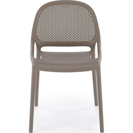 Krzesło ażurowe z tworzywa K532 khaki Halmar