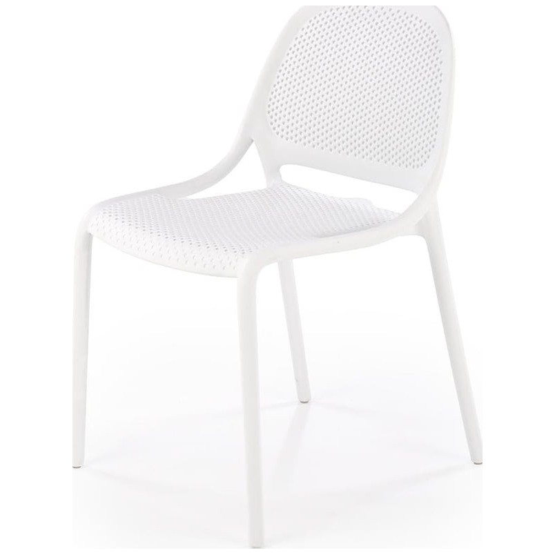 Krzesło ażurowe z tworzywa K532 białe Halmar