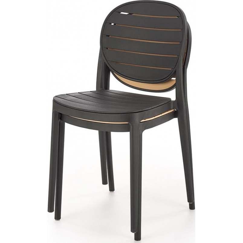 Krzesło z tworzywa K529 czarne Halmar