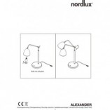 Lampa biurkowa regulowana Alexander Czarna marki Nordlux