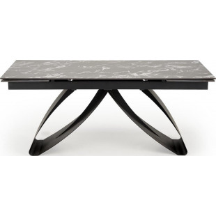 Stół rozkładany Hilario 180-260x90cm czarny marmur / czarny Halmar