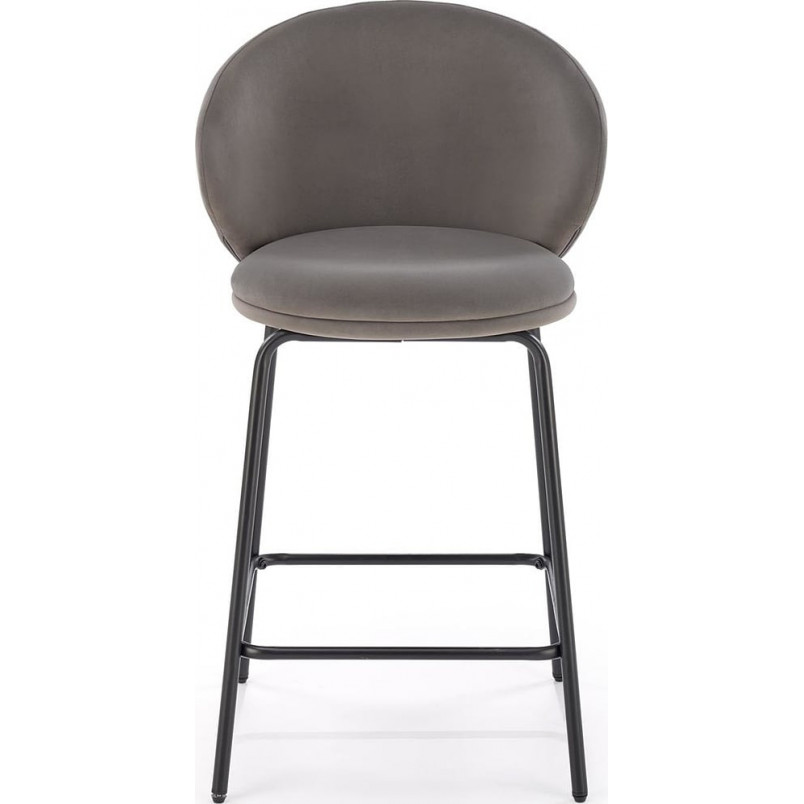 Krzesło barowe tapicerowane H121 63cm popiel / czarny Halmar