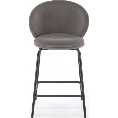 Krzesło barowe tapicerowane H121 63cm popiel / czarny Halmar