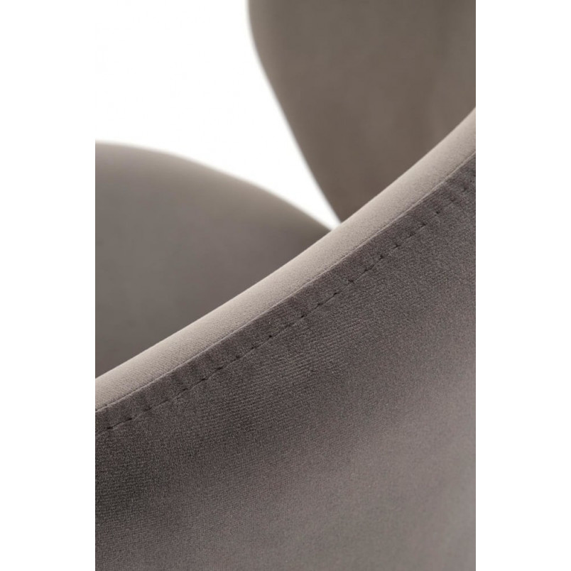 Krzesło barowe tapicerowane H121 63cm popiel / czarny Halmar