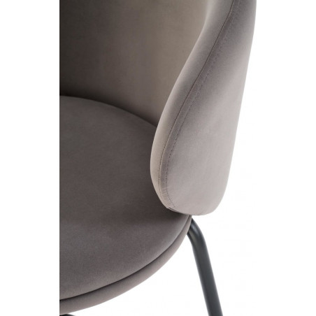 Krzesło barowe tapicerowane H121 63cm popiel / czarny Halmar