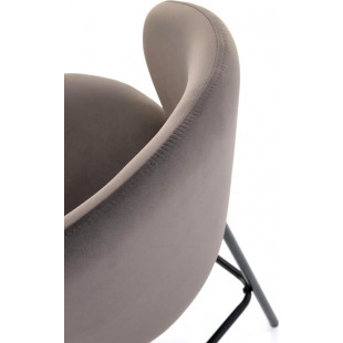 Krzesło barowe tapicerowane H121 63cm popiel / czarny Halmar