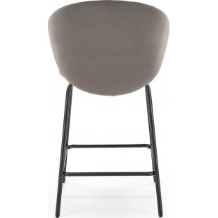 Krzesło barowe tapicerowane H121 63cm popiel / czarny Halmar