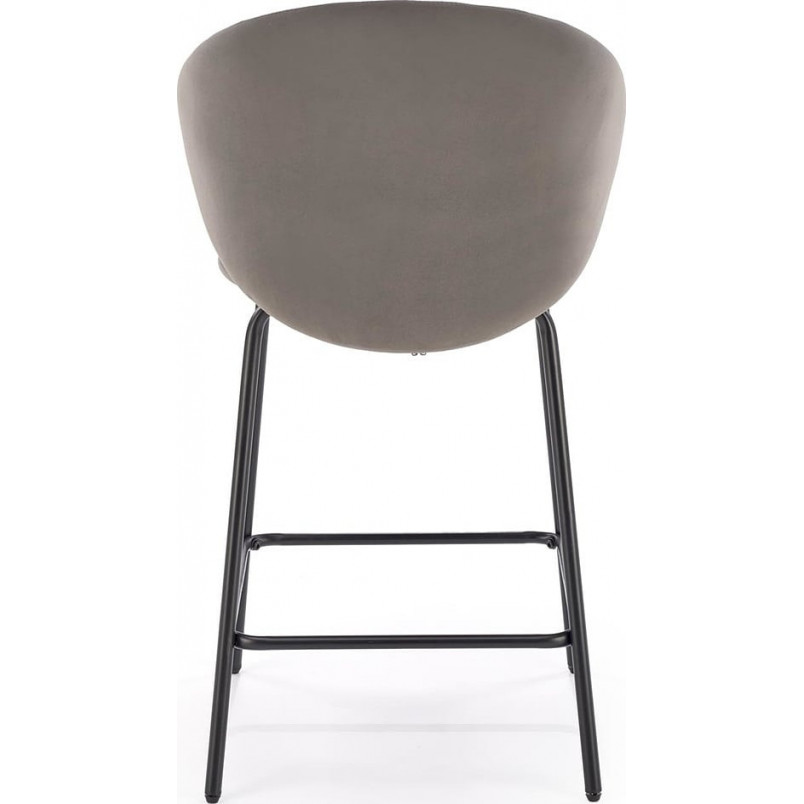 Krzesło barowe tapicerowane H121 63cm popiel / czarny Halmar