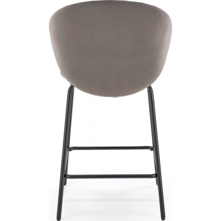 Krzesło barowe tapicerowane H121 63cm popiel / czarny Halmar