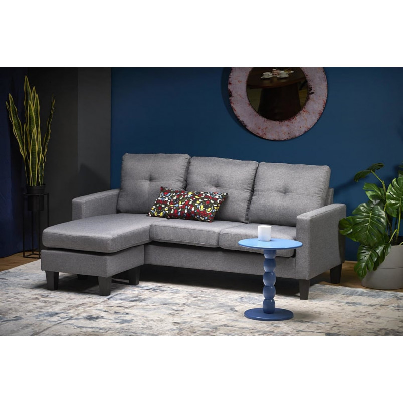 Sofa 3 osobowa z podnóżkiem Gerson 180cm popiel Halmar