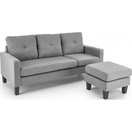 Sofa 3 osobowa z podnóżkiem Gerson 180cm popiel Halmar