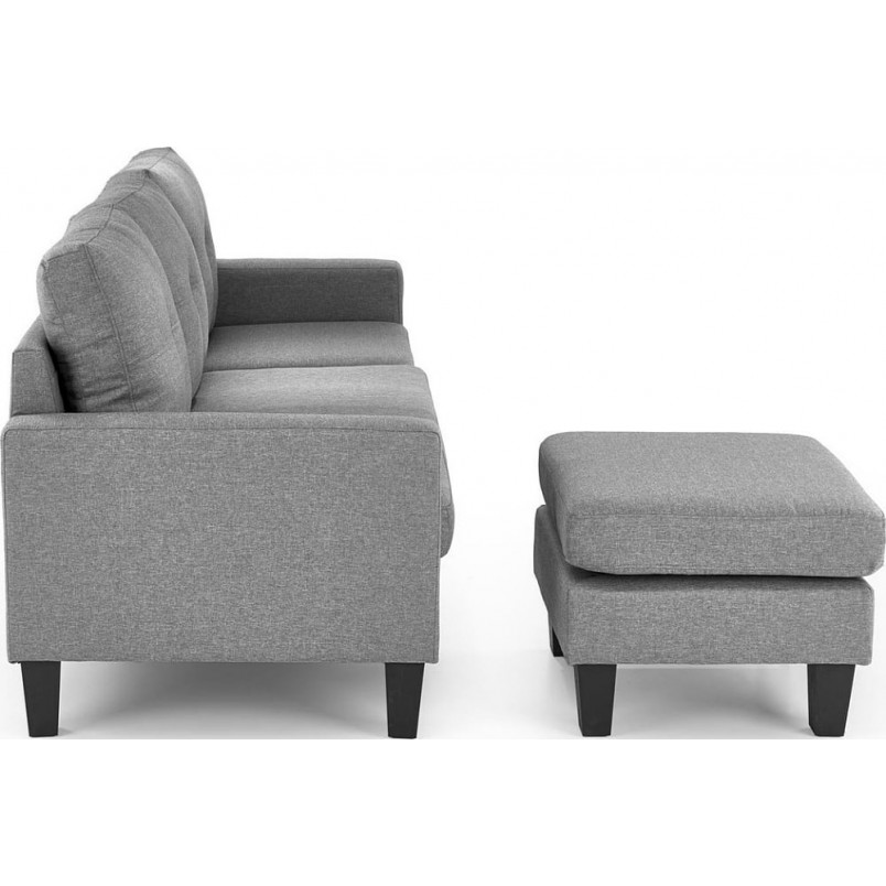 Sofa 3 osobowa z podnóżkiem Gerson 180cm popiel Halmar