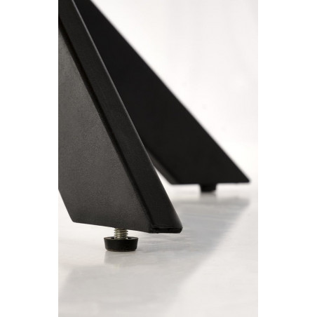 Stół okrągły loft Edgar 100cm dąb złoty / czarny Halmar