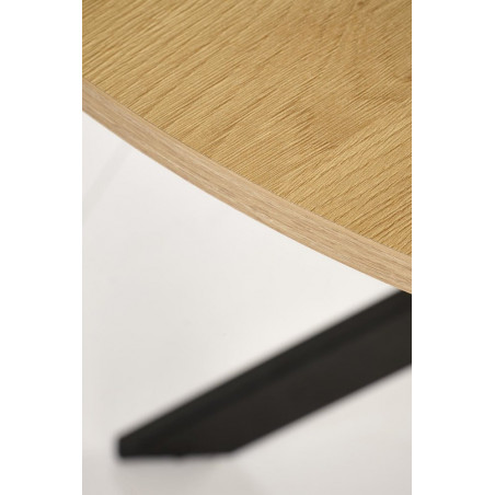 Stół okrągły loft Edgar 100cm dąb złoty / czarny Halmar