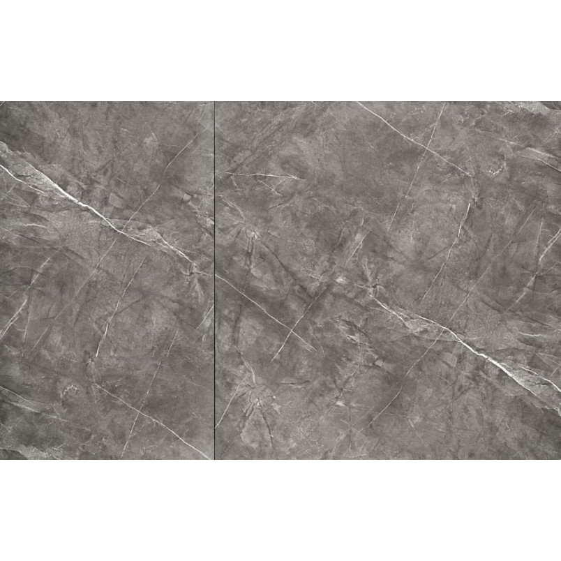 Stół rozkładany Charles 180-260x90cm popielaty marmur / czarny Halmar