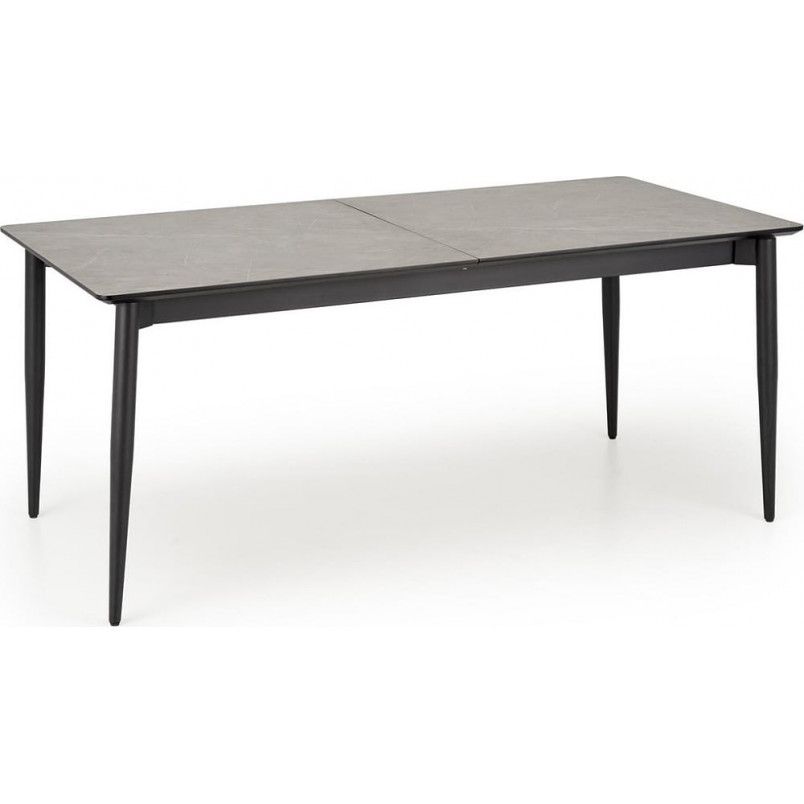 Stół rozkładany Charles 180-260x90cm popielaty marmur / czarny Halmar