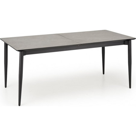 Stół rozkładany Charles 180-260x90cm popielaty marmur / czarny Halmar
