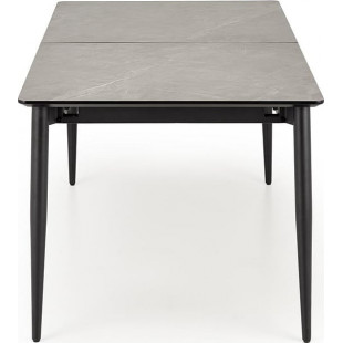 Stół rozkładany Charles 180-260x90cm popielaty marmur / czarny Halmar