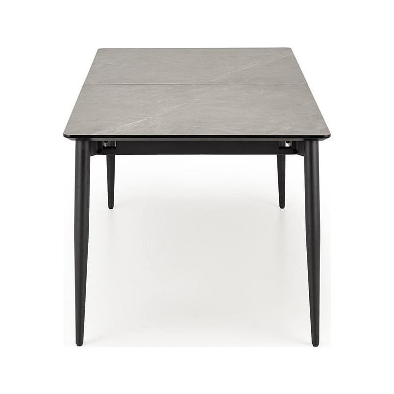 Stół rozkładany Charles 180-260x90cm popielaty marmur / czarny Halmar