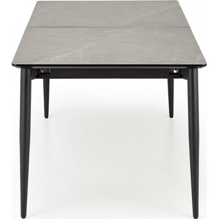 Stół rozkładany Charles 180-260x90cm popielaty marmur / czarny Halmar