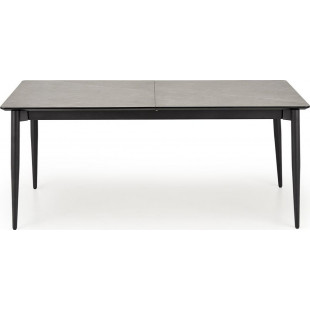 Stół rozkładany Charles 180-260x90cm popielaty marmur / czarny Halmar