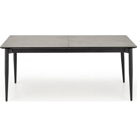 Stół rozkładany Charles 180-260x90cm popielaty marmur / czarny Halmar