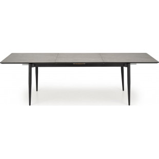 Stół rozkładany Charles 180-260x90cm popielaty marmur / czarny Halmar