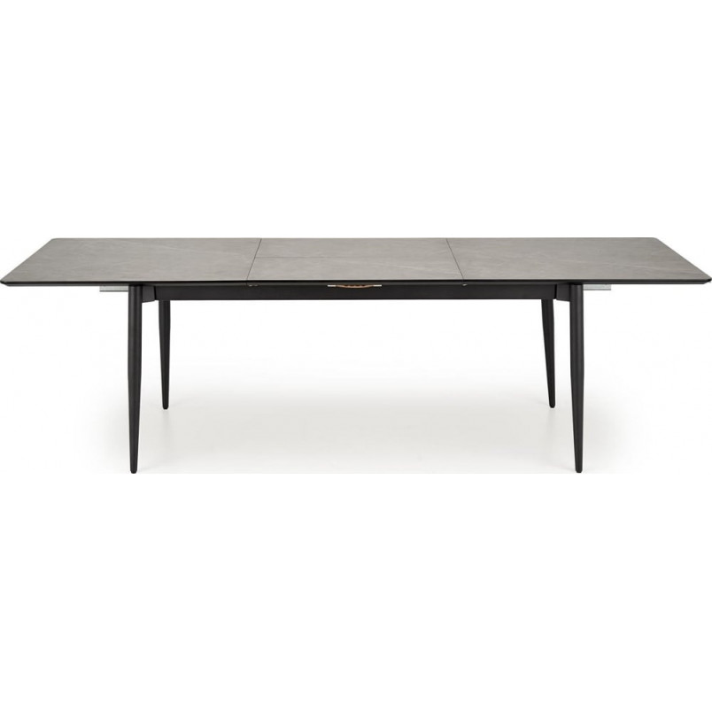 Stół rozkładany Charles 180-260x90cm popielaty marmur / czarny Halmar