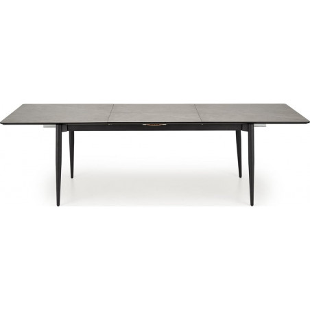 Stół rozkładany Charles 180-260x90cm popielaty marmur / czarny Halmar