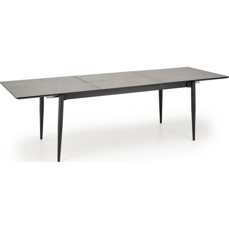 Stół rozkładany Charles 180-260x90cm popielaty marmur / czarny Halmar